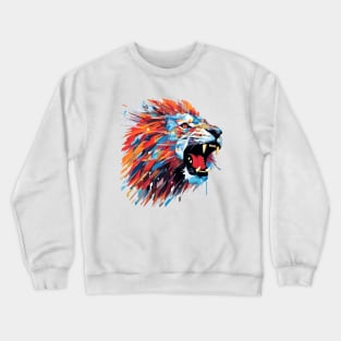 Lion Animal Freedom World Wildlife Wonder Abstract Crewneck Sweatshirt